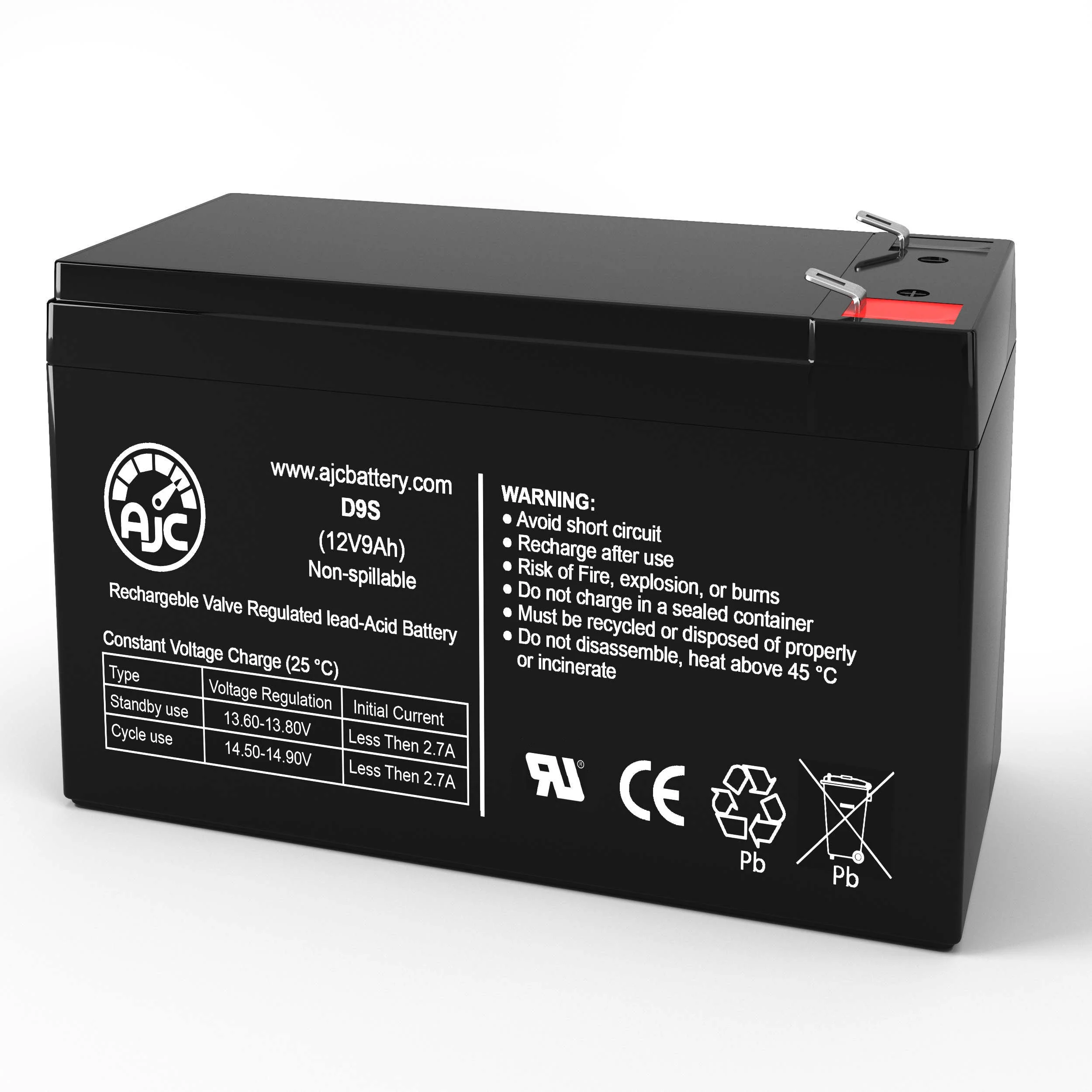 AJC Battery Compatible with Union PW-1207 12V 7Ah Sealed Lead Acid Battery - Image 13