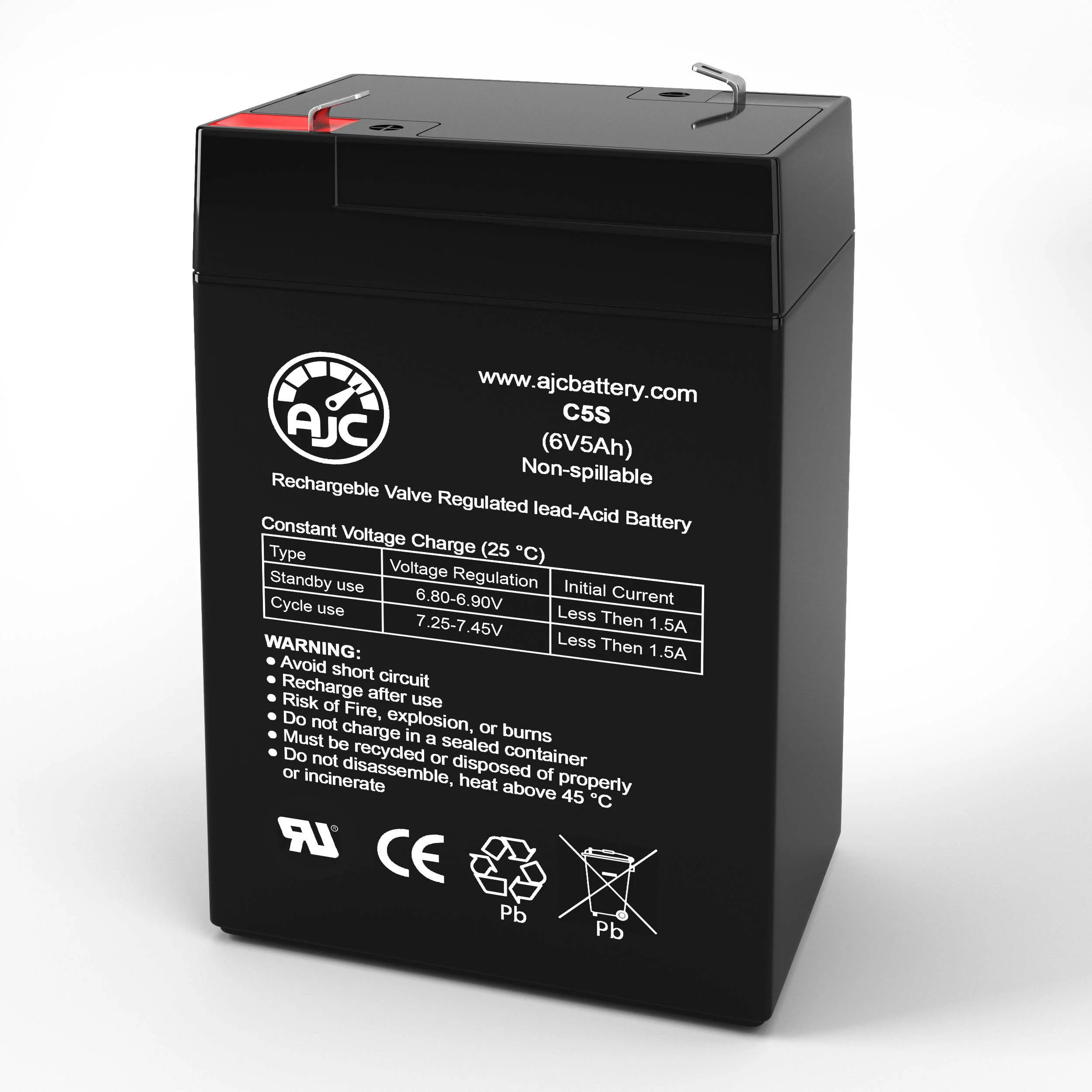 AJC Battery Compatible with Union PW0604 6V 4.5Ah Sealed Lead Acid Battery - Image 10