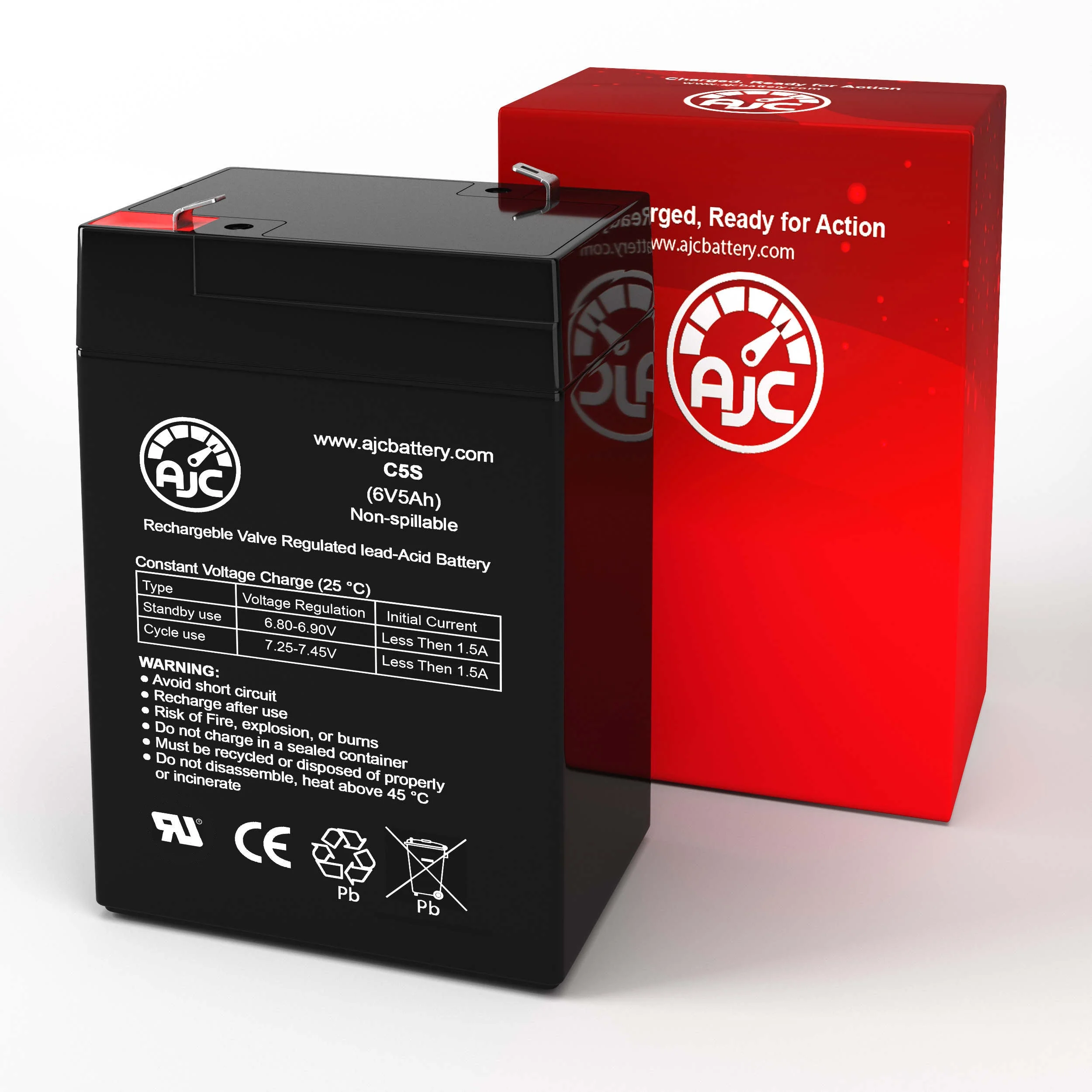 AJC Battery Compatible with Union PW0604 6V 4.5Ah Sealed Lead Acid Battery - Image 8